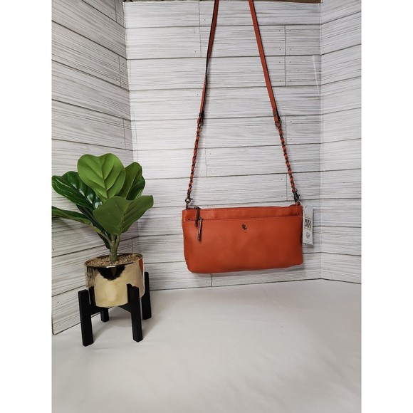 Brand New Elliot Lucca Orange w/Brass Hardware Crossbody - Picture 1 of 9